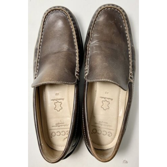 Ecco Classic Moc 2 Brown Leather Venetian Slip On Loafers Size US 8-8.5 EU 42 main image 6